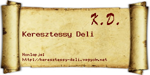 Keresztessy Deli névjegykártya